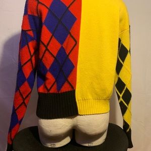 Versace yellow & multicolor reconstructed sweater